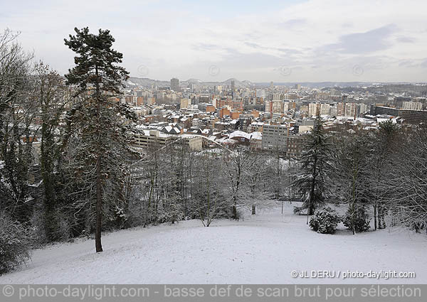 parc de Cointe sous la neige